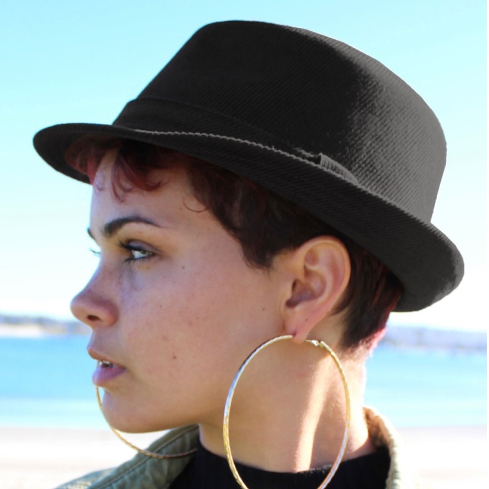 Jaxon Corduroy C-Crown trilby fedora hat